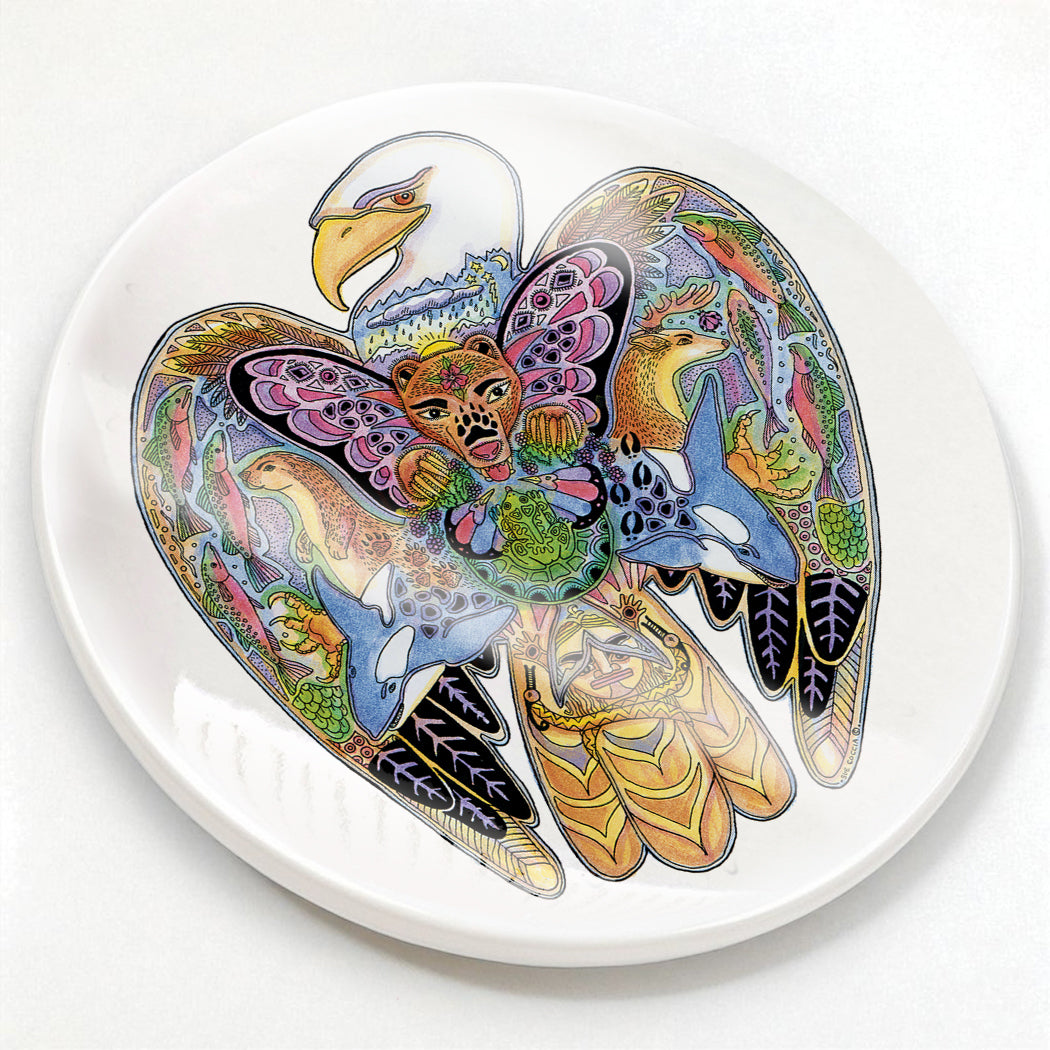 Eagle Glazed Ceramic Coaster