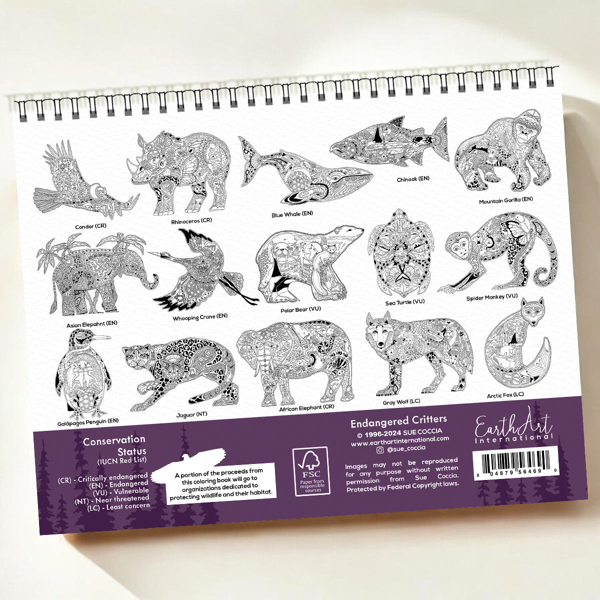 Endangered Critters Coloring Book