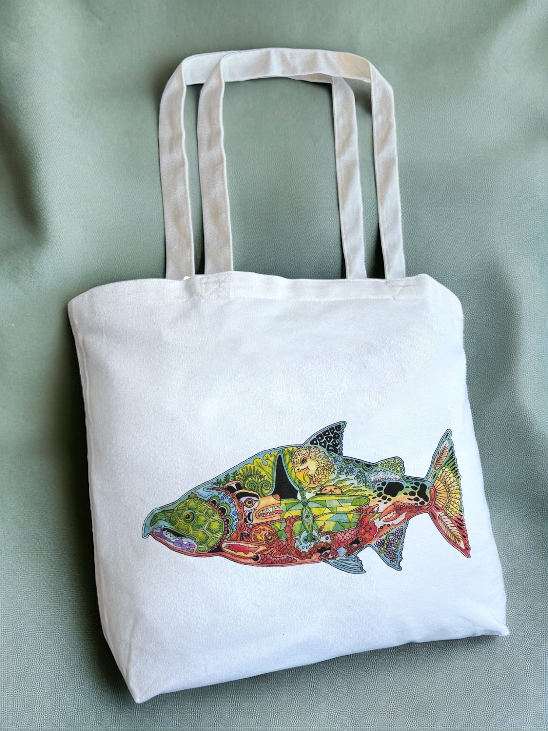 Chinook salmon Tote Bag - Large