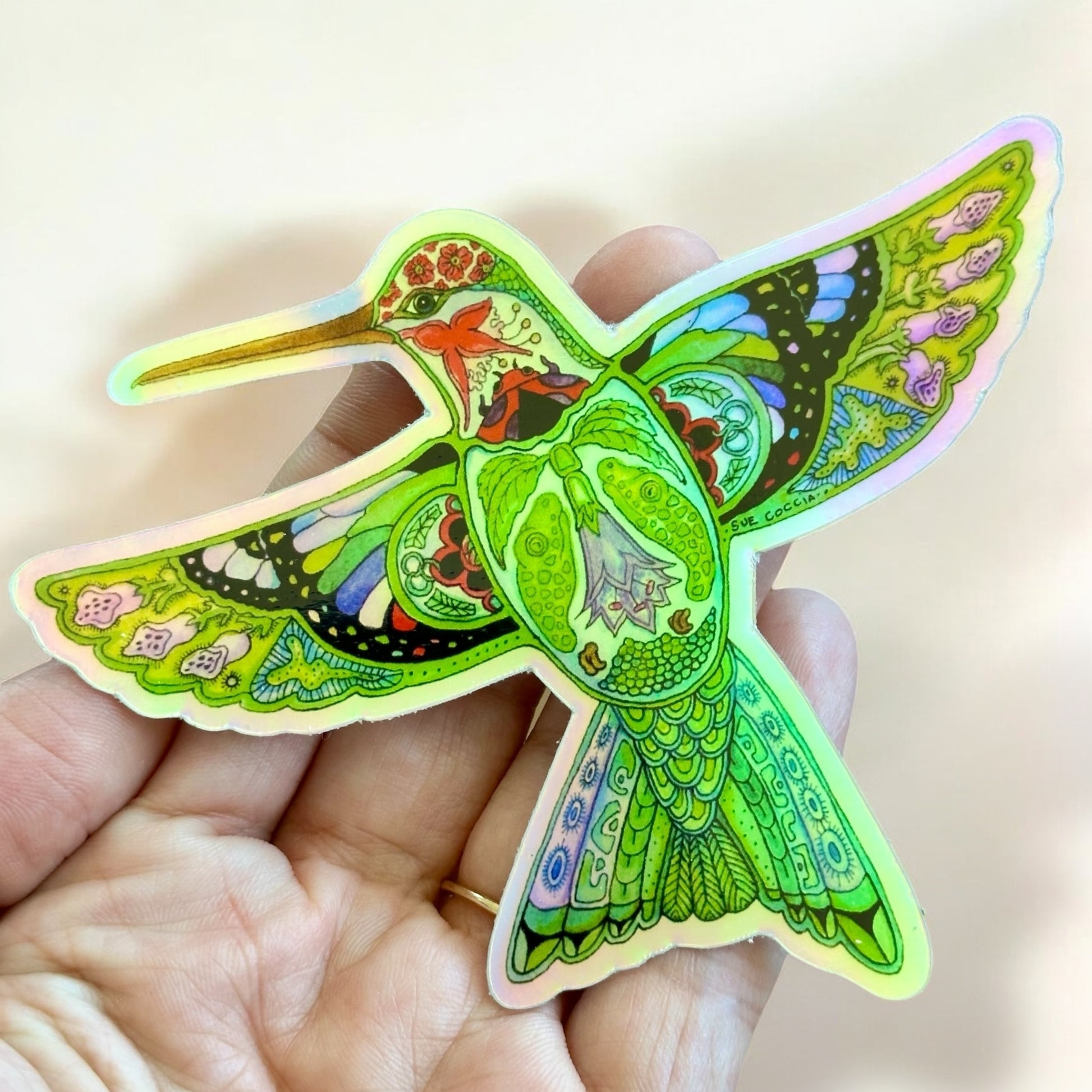 Hummingbird Holographic Sticker