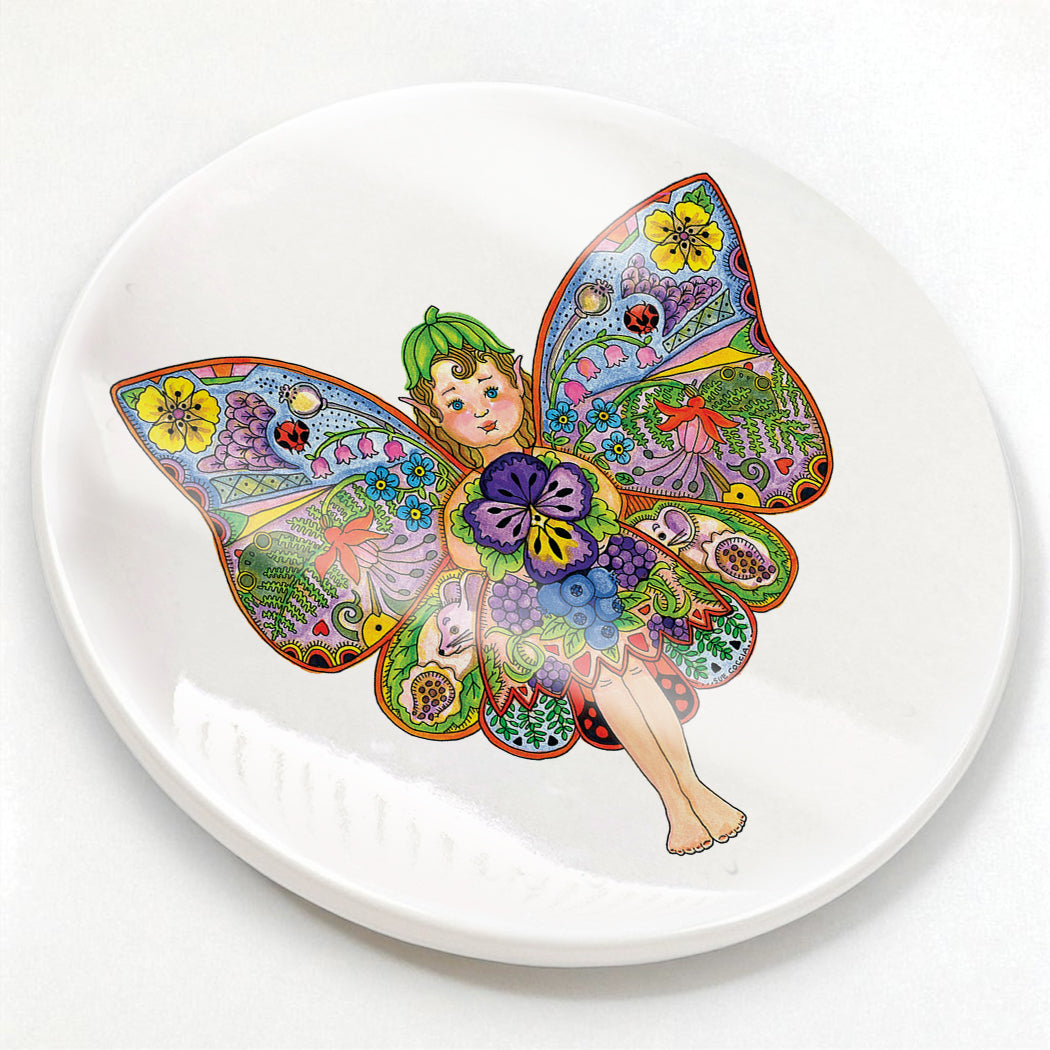 Fairy Glazed Ceramic Coaster