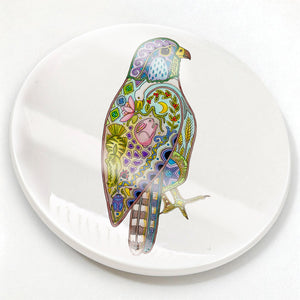 Falcon Glazed Ceramic Coaster