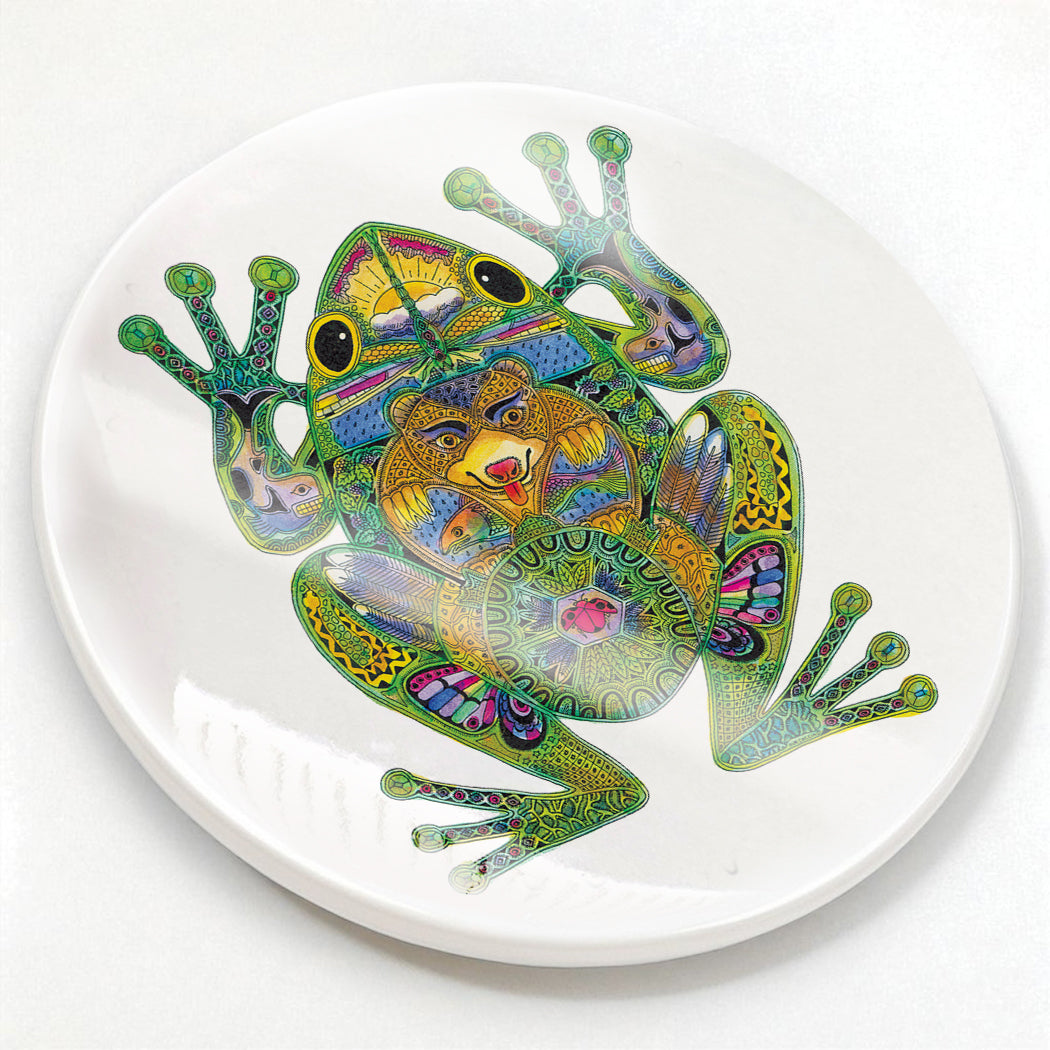 Frog Glazed Ceramic Coaster