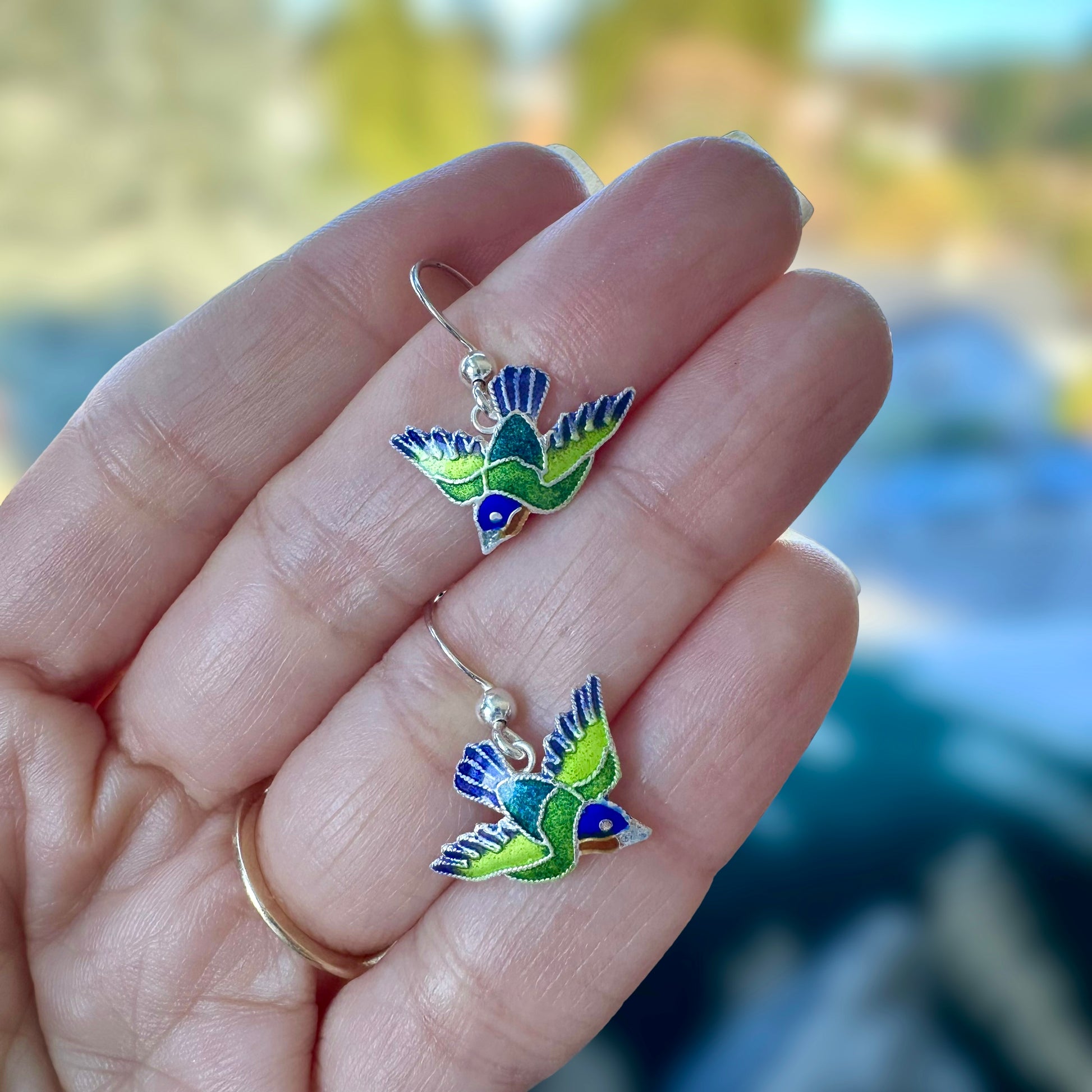 Painted Bunting Earrings