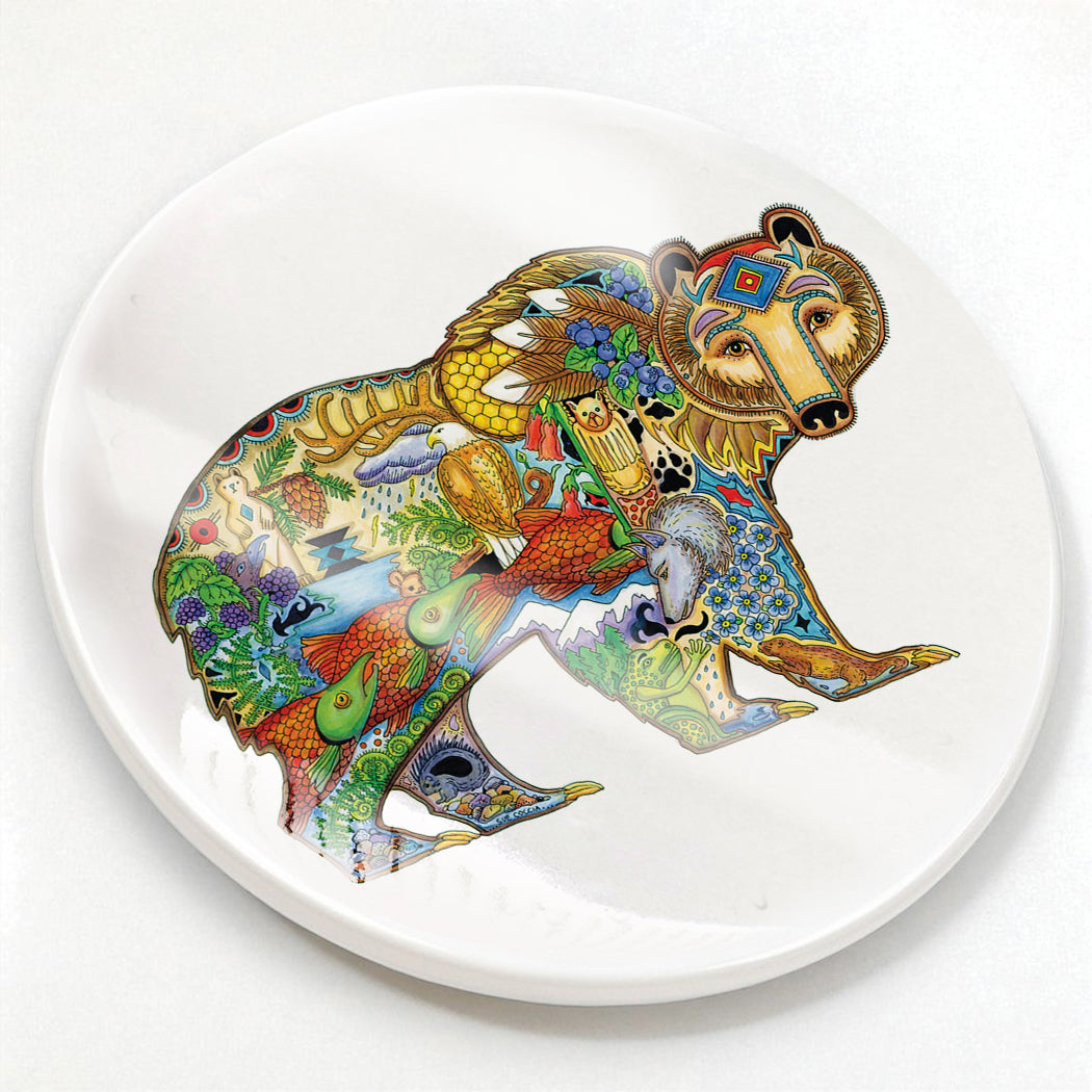 Grizzly Glazed Ceramic Coaster