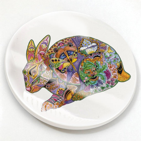 Hare Glazed Ceramic Coaster