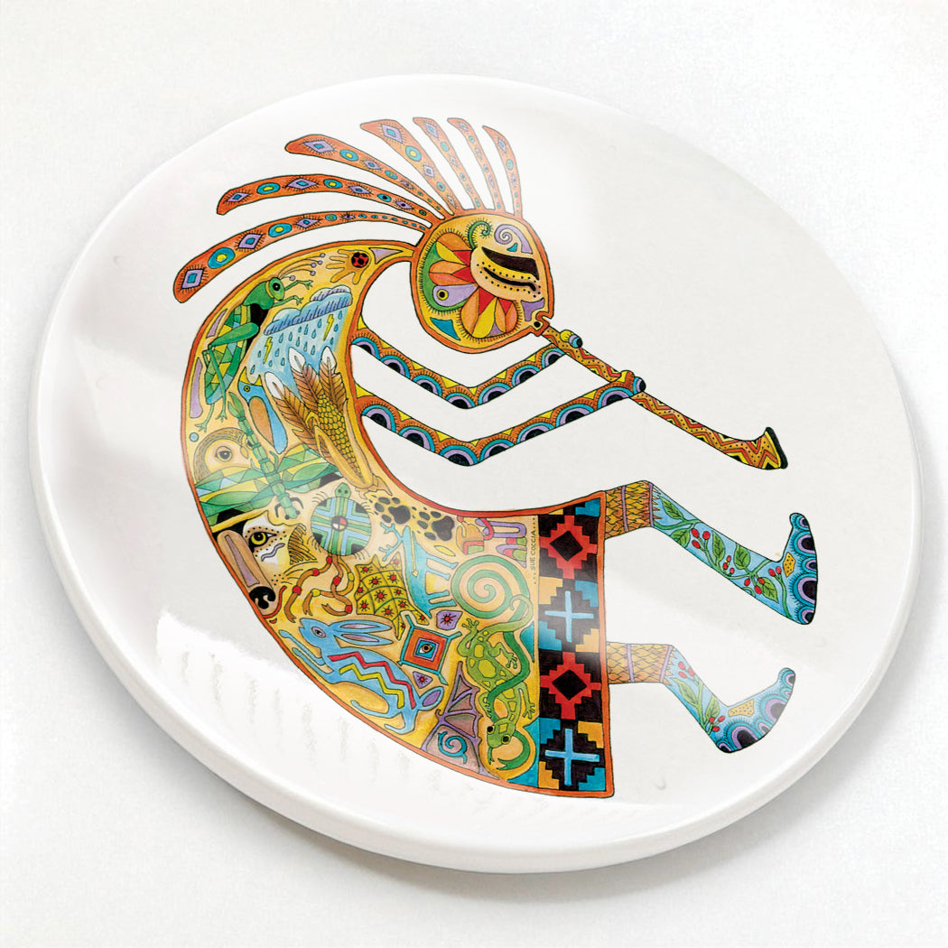 Kokopelli Glazed Ceramic Coaster