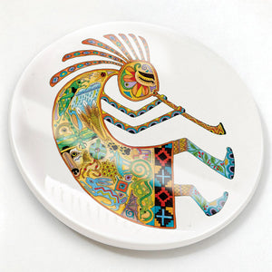 Kokopelli Glazed Ceramic Coaster