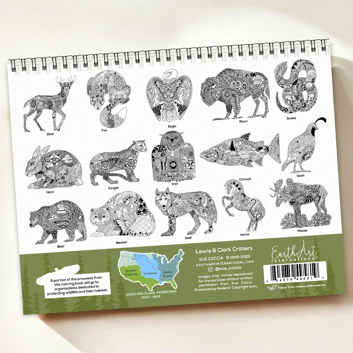 Lewis & Clark Critters Coloring Book