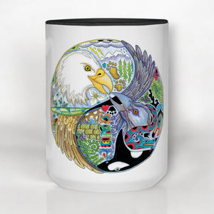 Love Birds (Eagle/Raven) 15 oz Mug