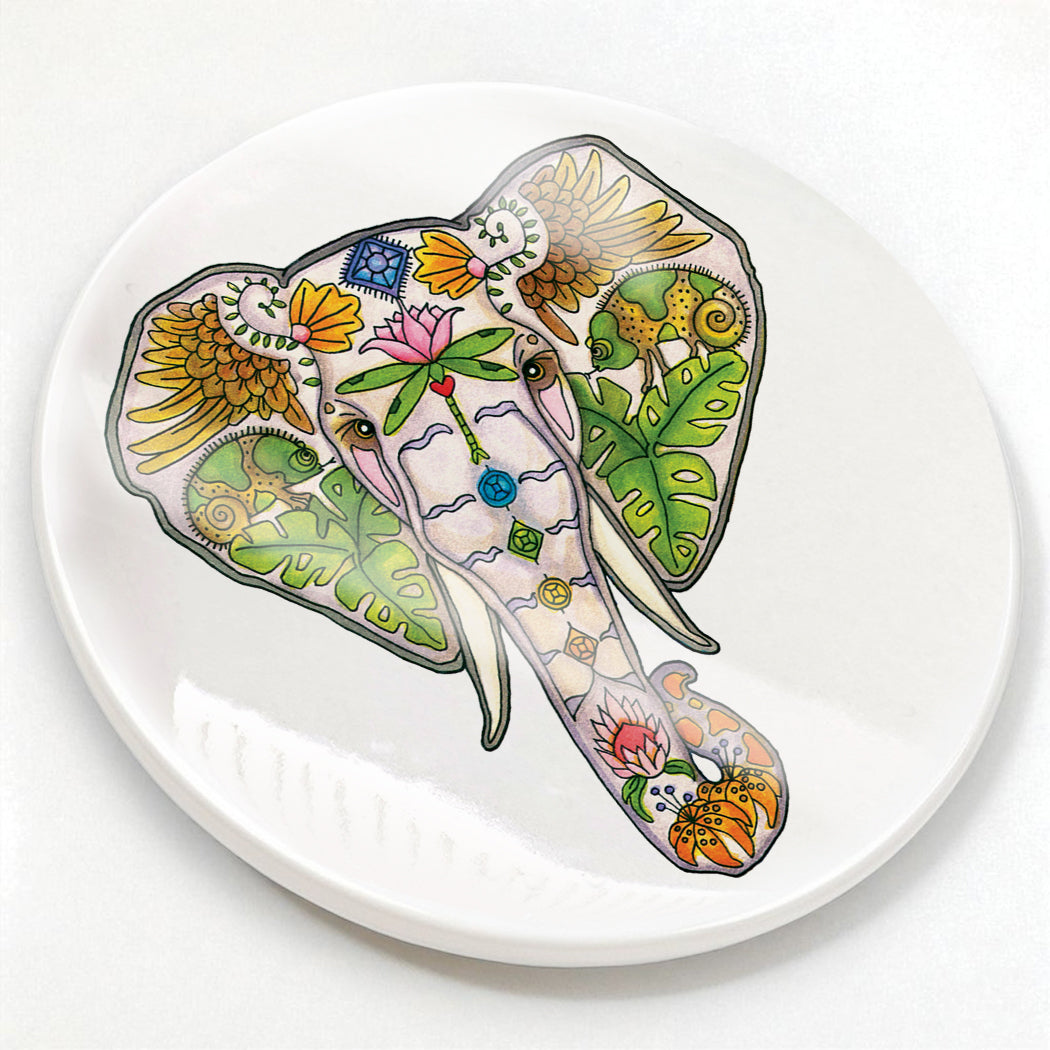 Mabula's head Glazed Ceramic Coaster