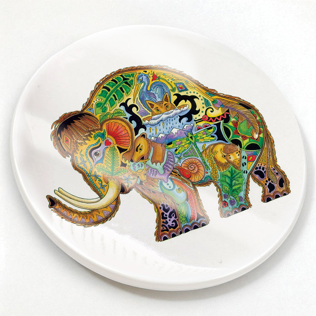 Mammoth Glazed Ceramic Coaster