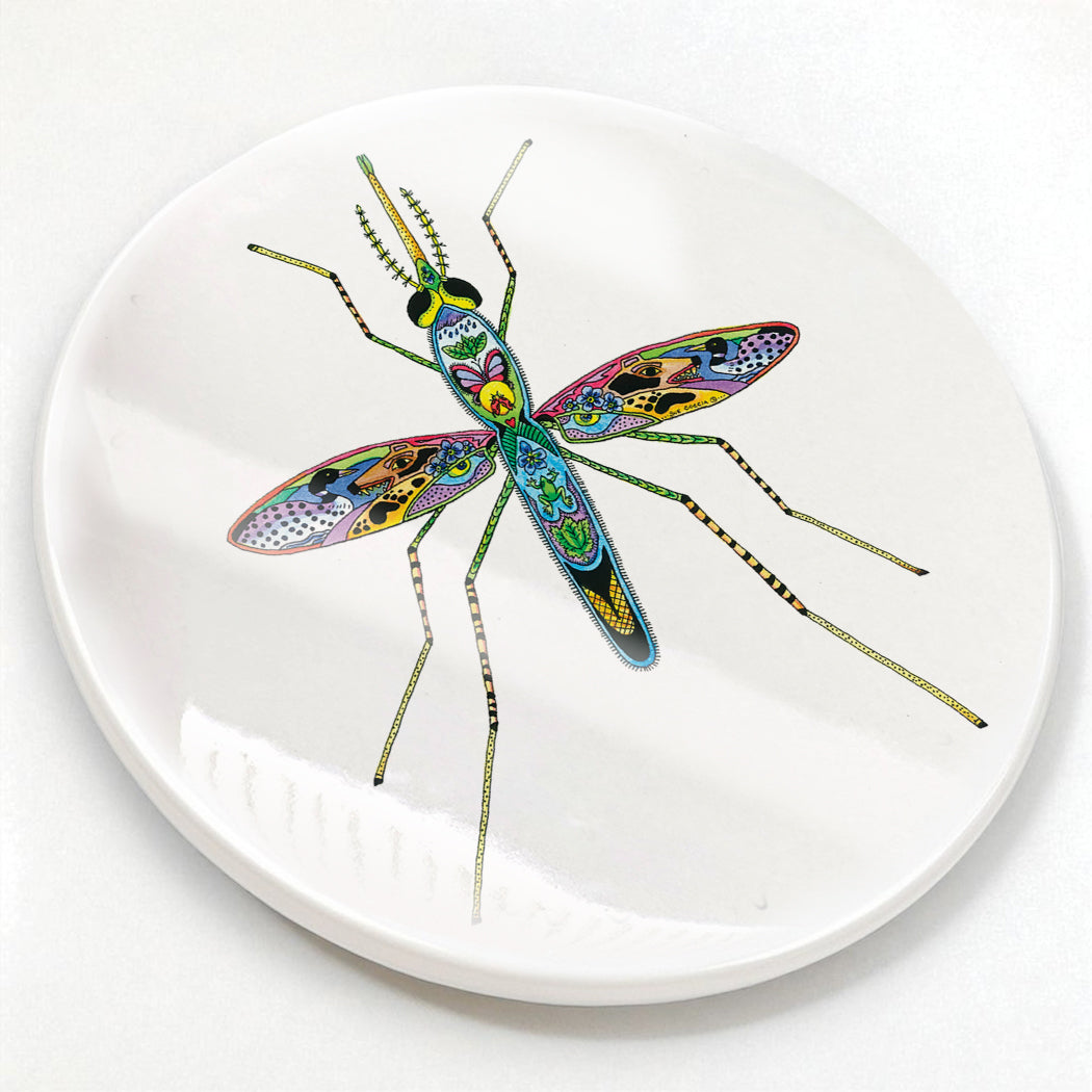 Mosquito Glazed Ceramic Coaster