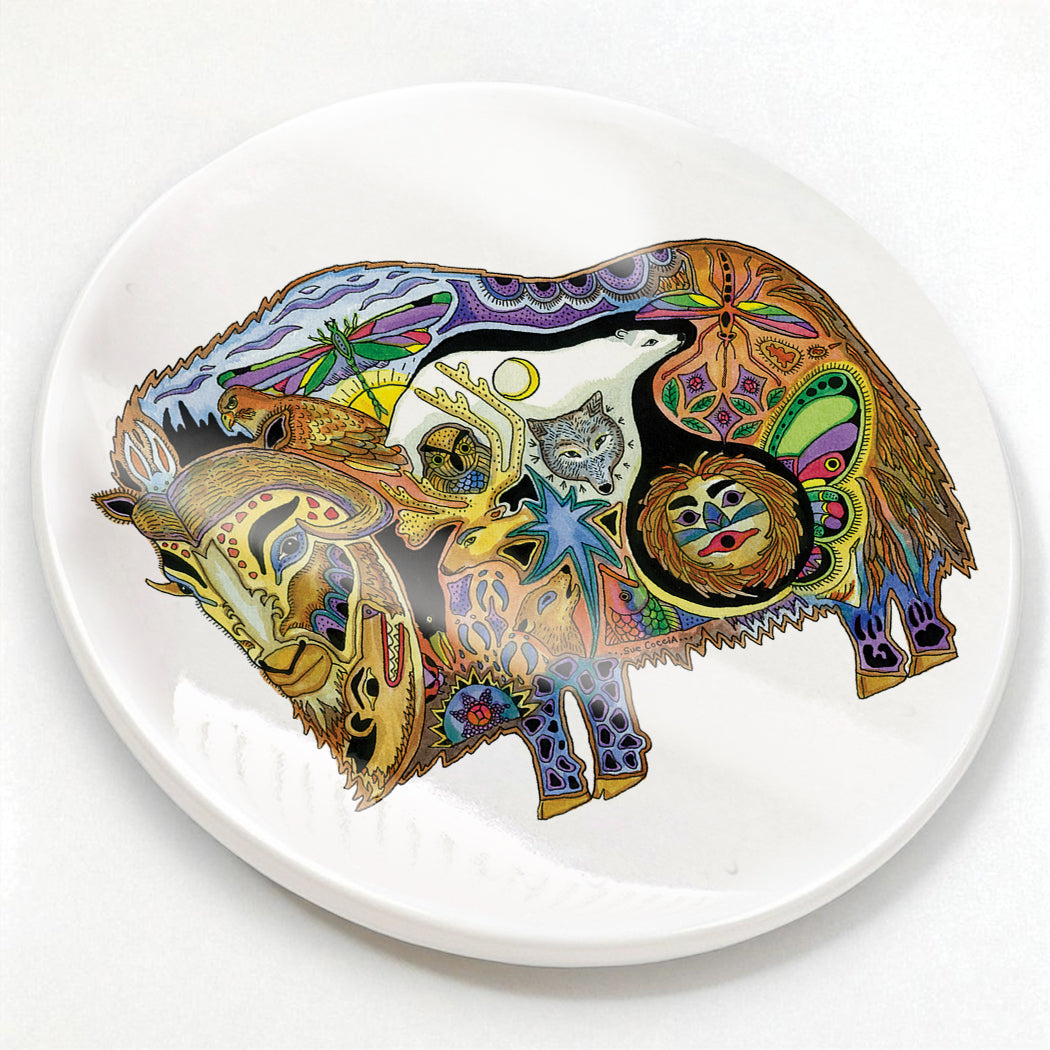 Musk Ox Glazed Ceramic Coaster