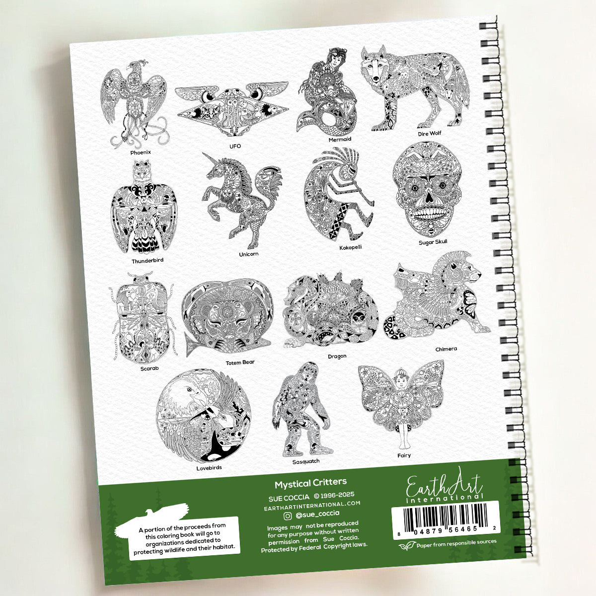 Mystical Critters Coloring Book
