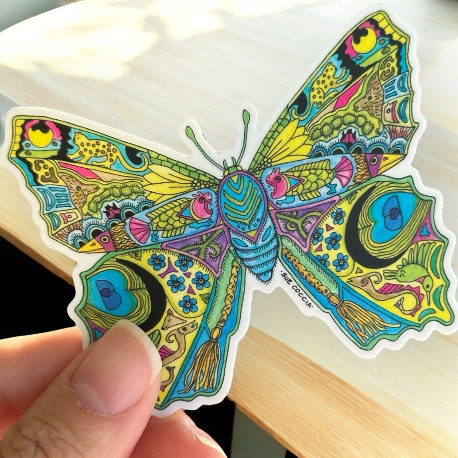 Peacock Butterfly Sticker