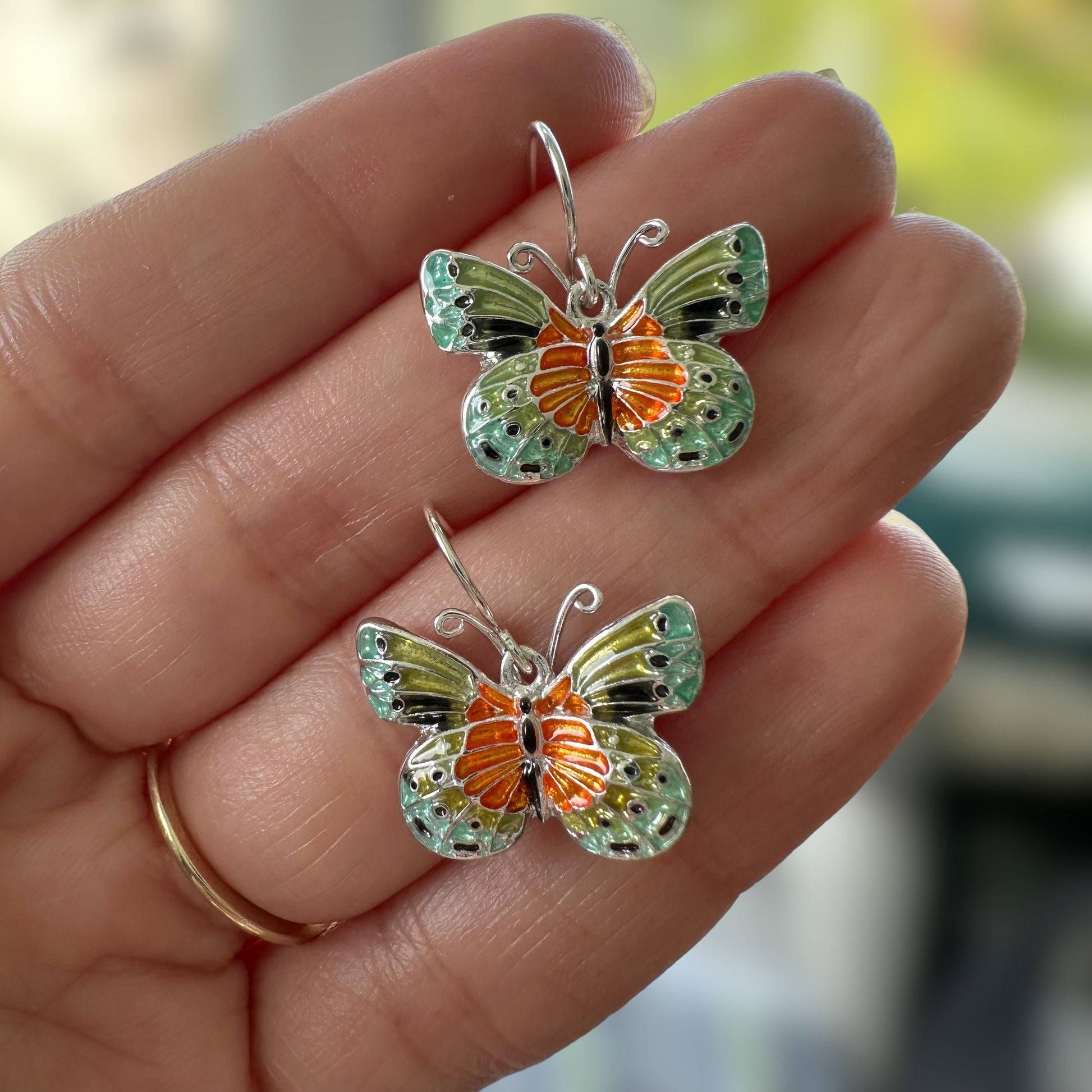 Satin Wing Butterfly Earrings