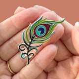Peacock Feather Earrings - Pin - Pendant