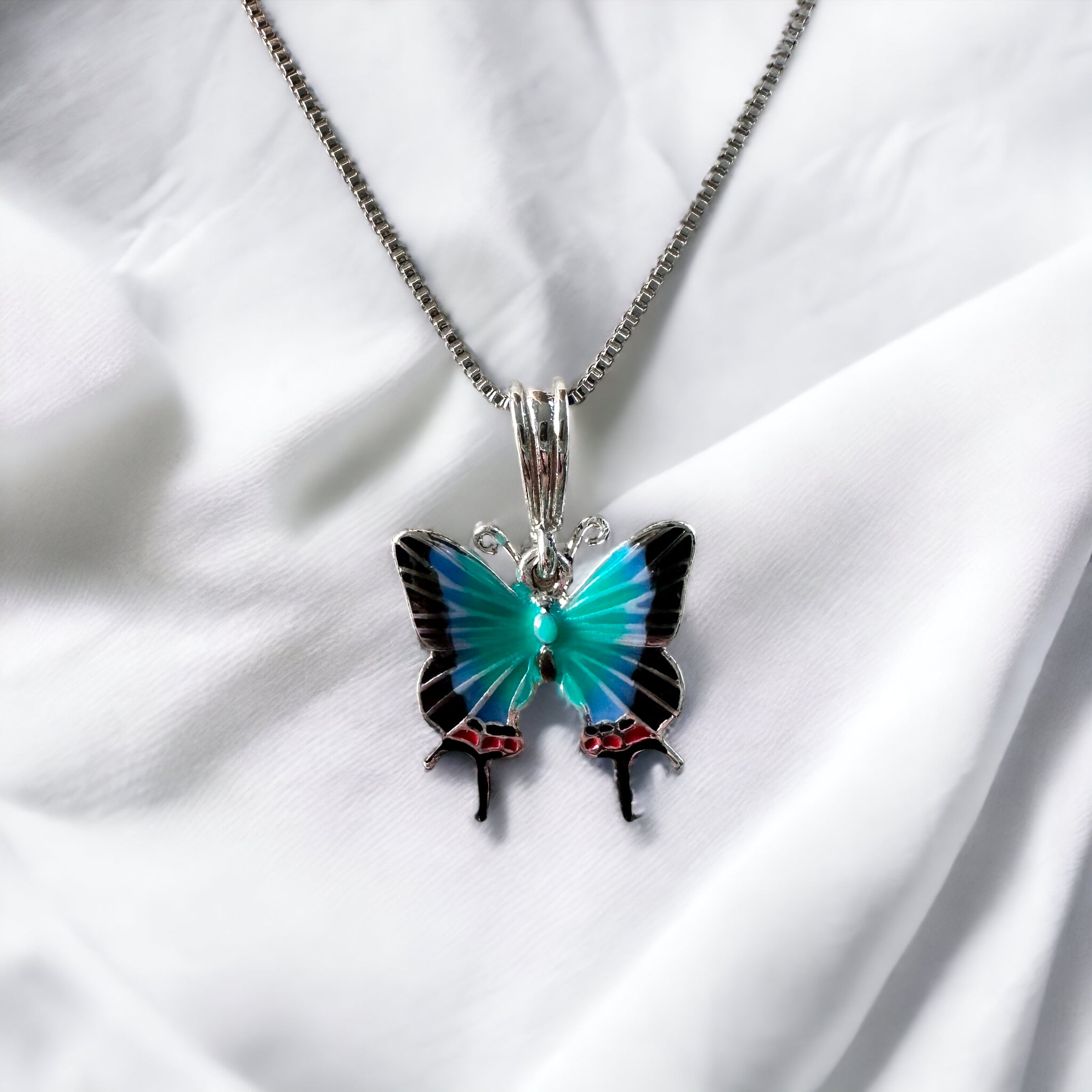 Hewitson's Hairstreak Butterfly Earrings - Pendant