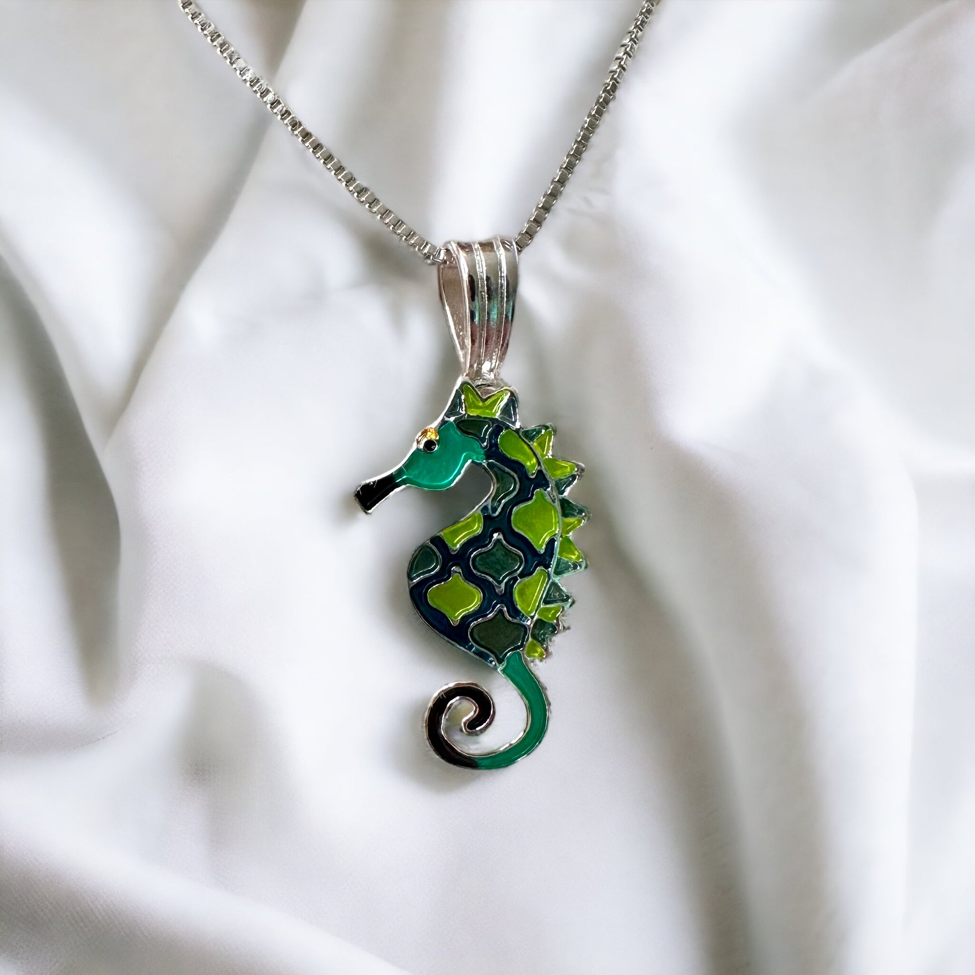 Swirly Seahorse Earrings - Pendant