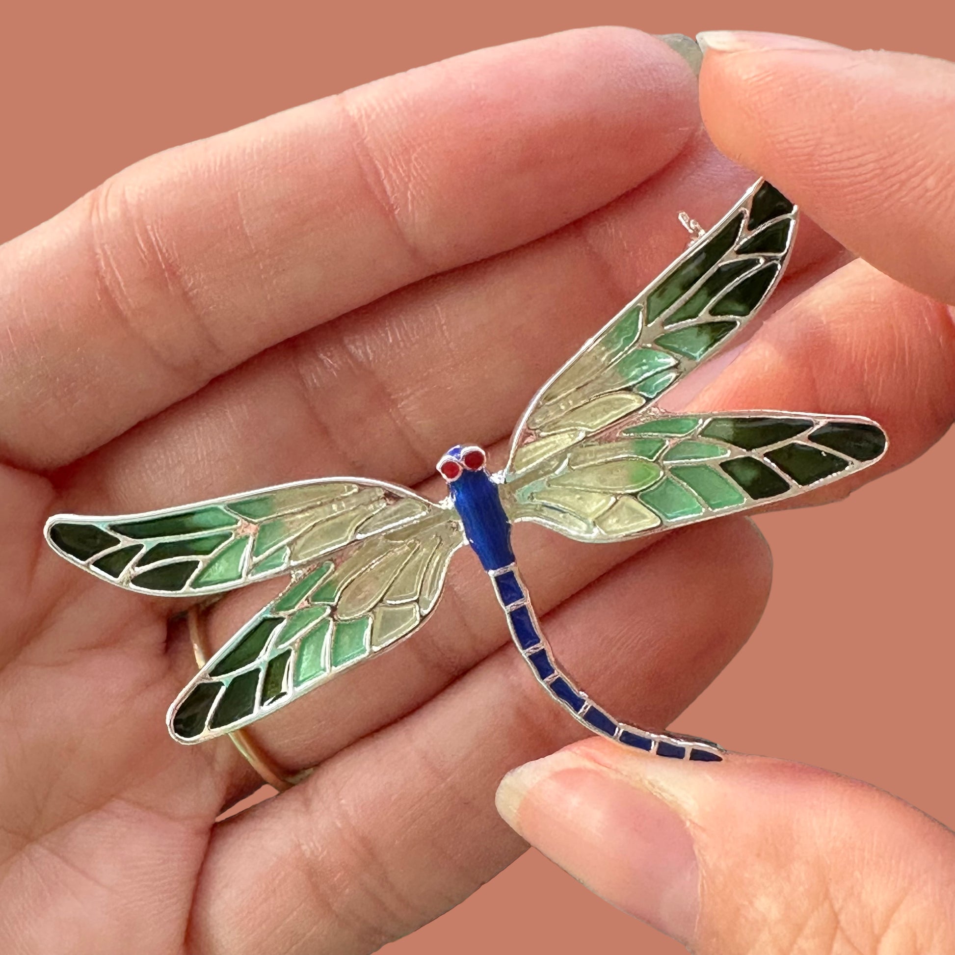 Red Eyed Damselfly Earrings - Pin  - Pendant