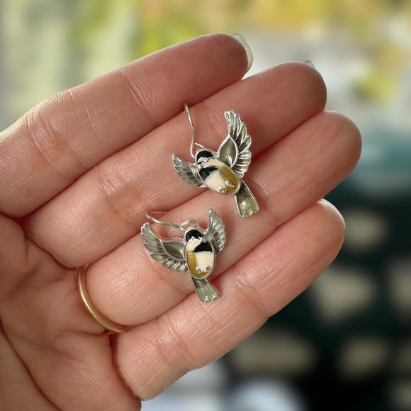 Flying Chickadee Earrings