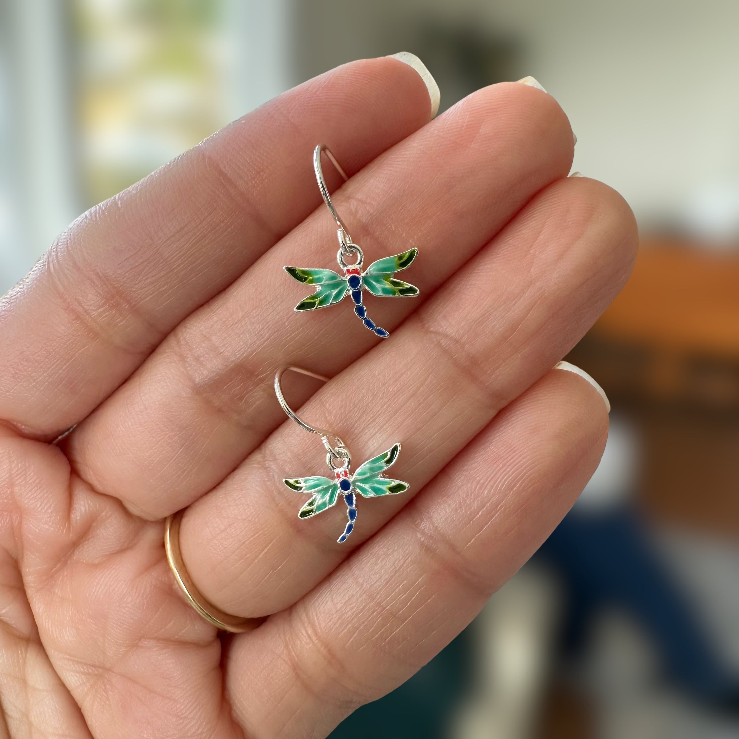 Red Eyed Damselfly Earrings - Pin  - Pendant