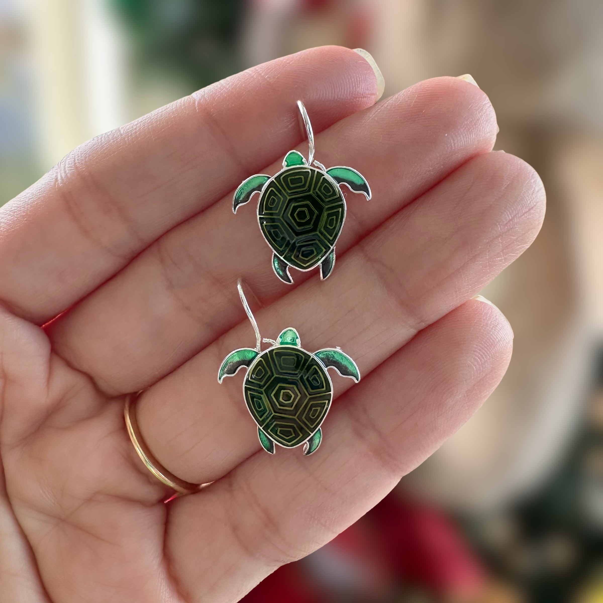 Hawaiian Honu Earrings - Pendant