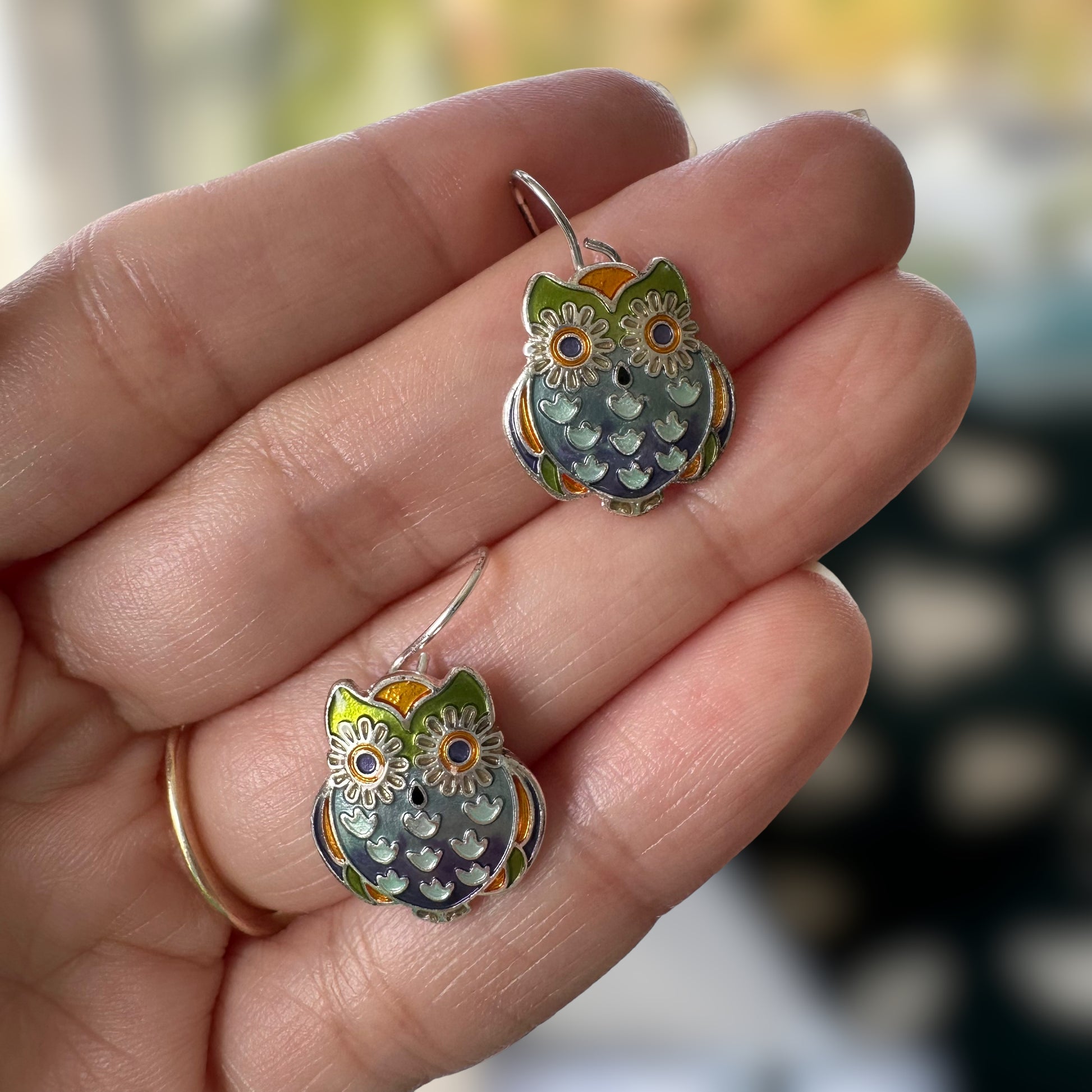 Wide Eyed Owl Earrings