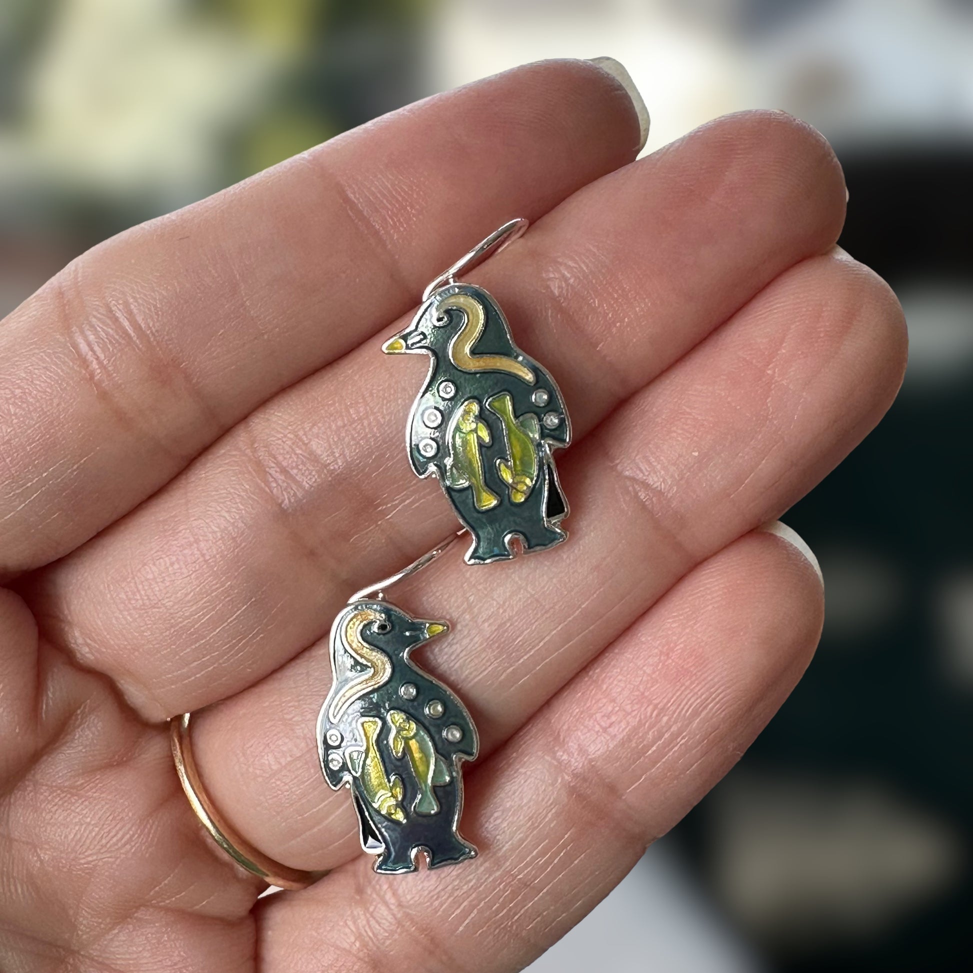 Penguin Montage Earrings - Pin