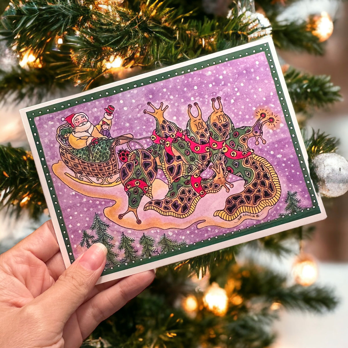 Slug Sleigh Holiday Card