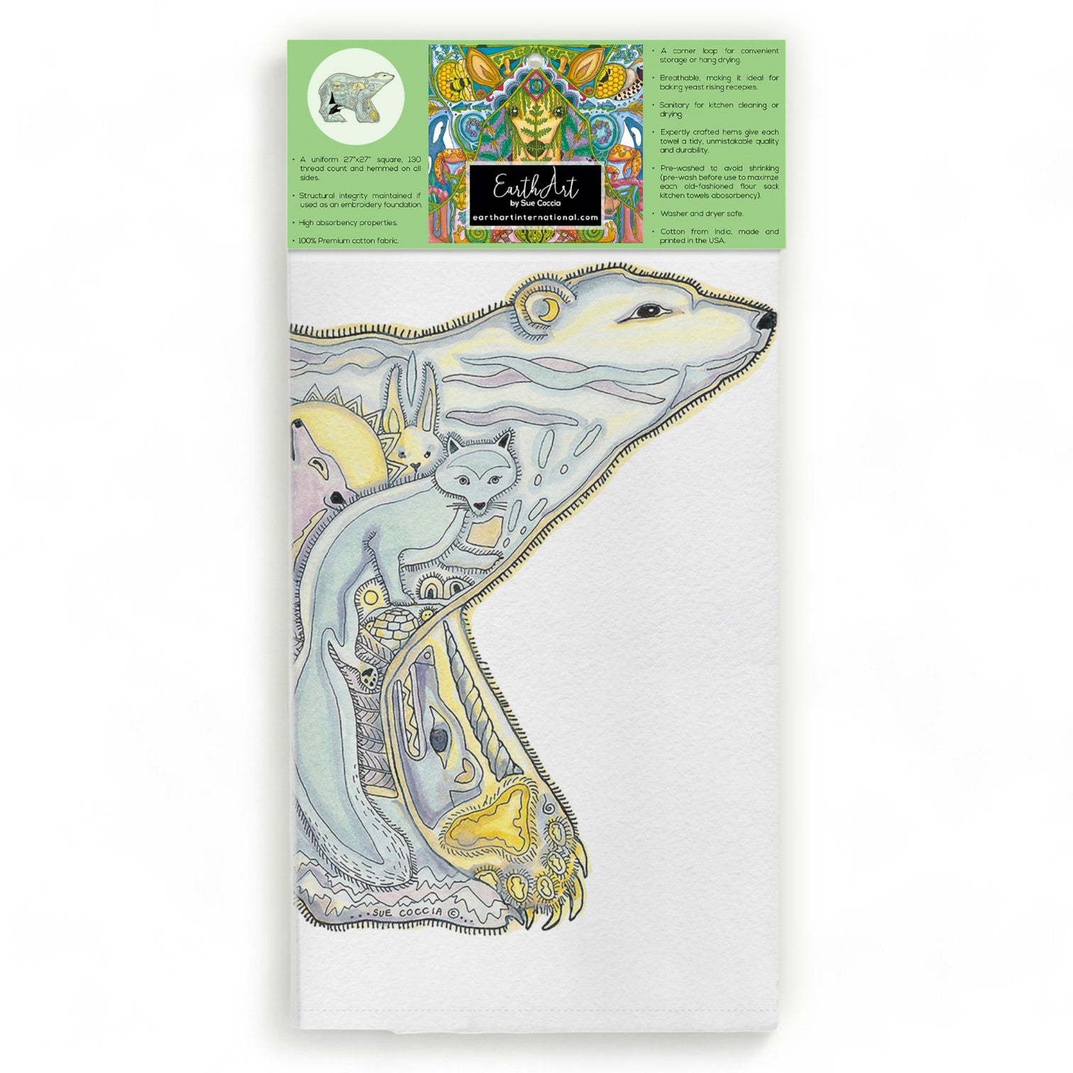 Polar Bear Flour Sack Towel