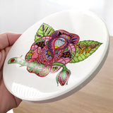 Rose Glazed Ceramic Coaster