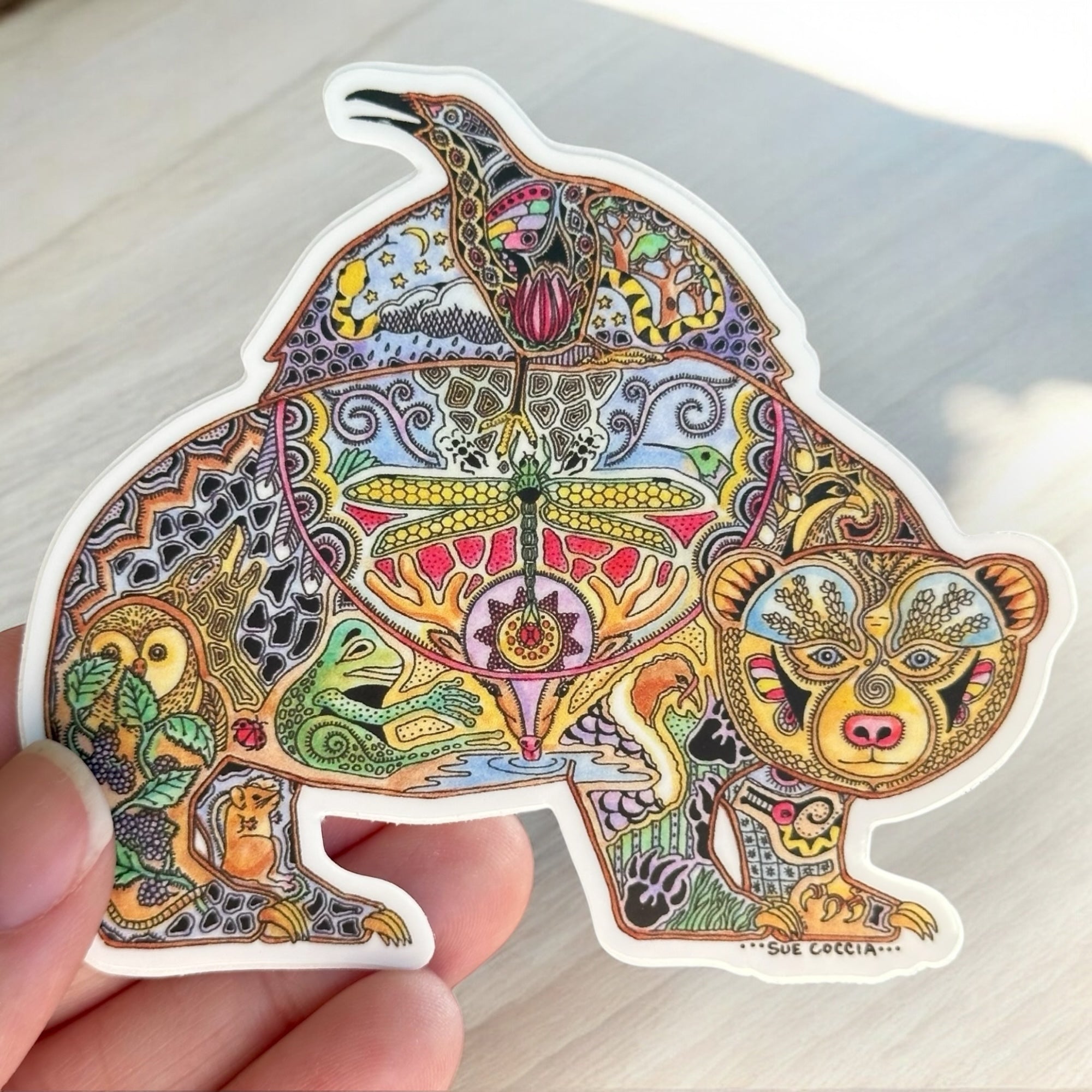 Raven Bear Sticker