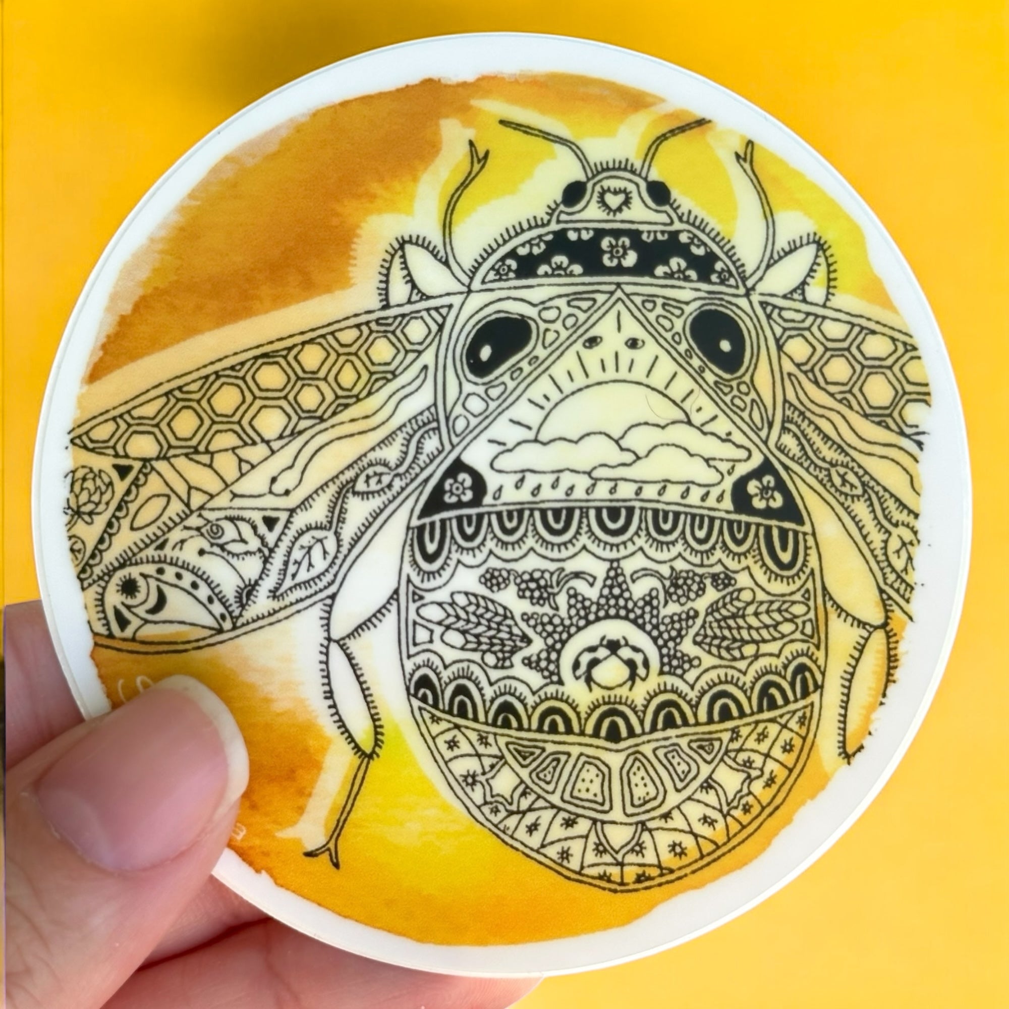 Round Bee Sticker