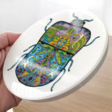 Scarab Glazed Ceramic Coaster