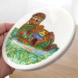 Sea otter Glazed Ceramic Coaster