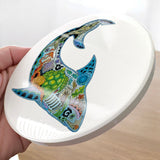 Shark Glazed Ceramic Coaster