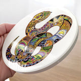 Snake Glazed Ceramic Coaster