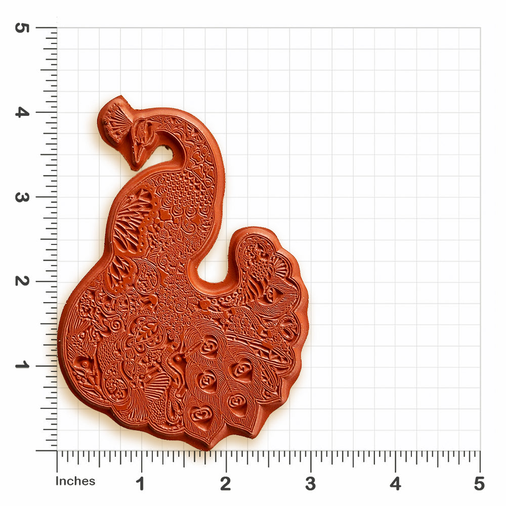 Peacock Rubber Stamp