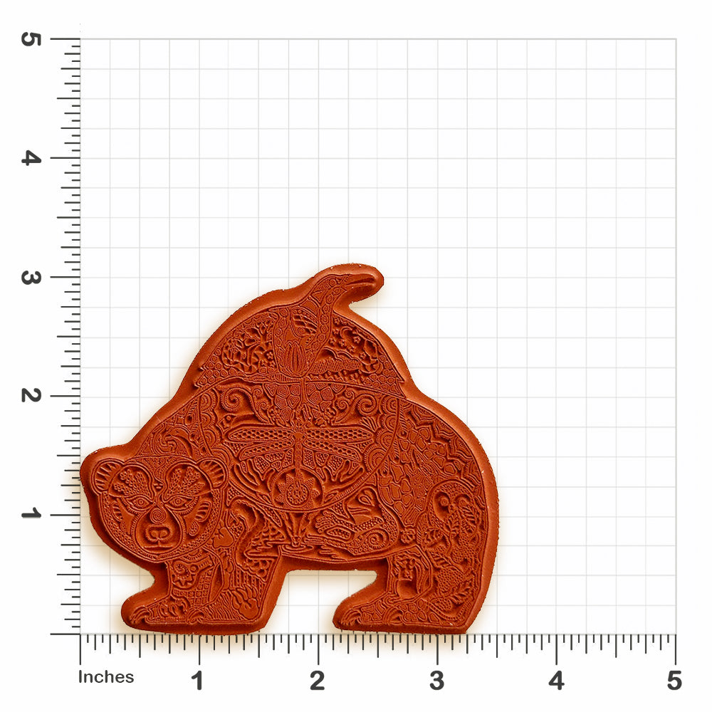 Raven Bear Rubber Stamp