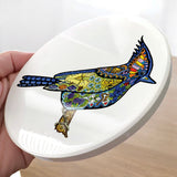 Steller's Jay Glazed Ceramic Coaster