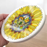 Sunflower Glazed Ceramic Coaster