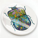 Scarab Glazed Ceramic Coaster