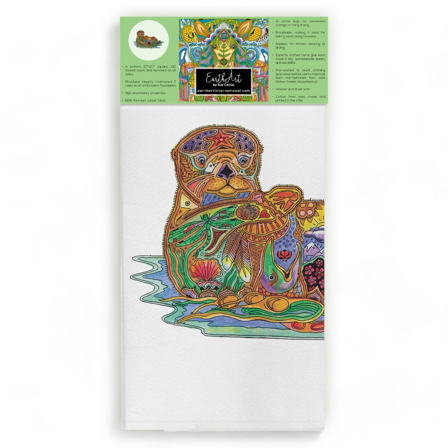 Sea Otter Flour Sack Towel