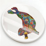 Seal Glazed Ceramic Coaster