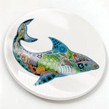 Shark Glazed Ceramic Coaster