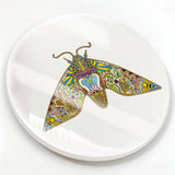 Sphinx Moth Glazed Ceramic Coaster