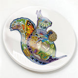 Squirrel Glazed Ceramic Coaster