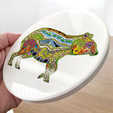 Tapir Glazed Ceramic Coaster